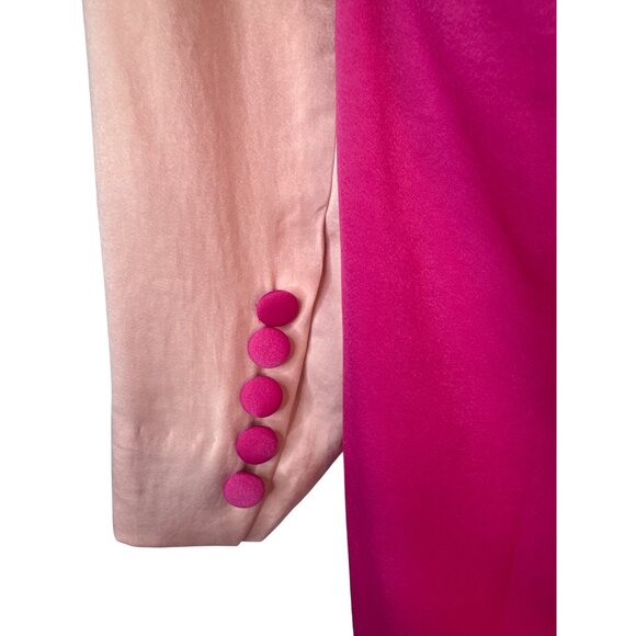 Choosy Size 10 Two-Tone Rose Red Pink Pale Pink Draped Dress - Picture 6 of 13